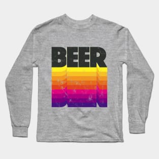 Beer Retro Style by Treaja Long Sleeve T-Shirt